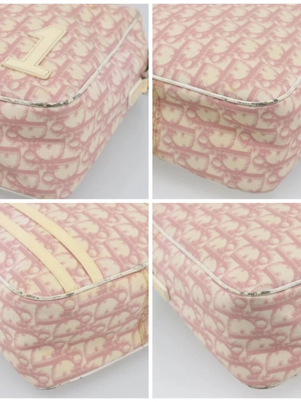 Christian Dior Trotter Canvas Shoulder Bag PVC Pink Silver Auth BA13409 - Picture 16 of 16